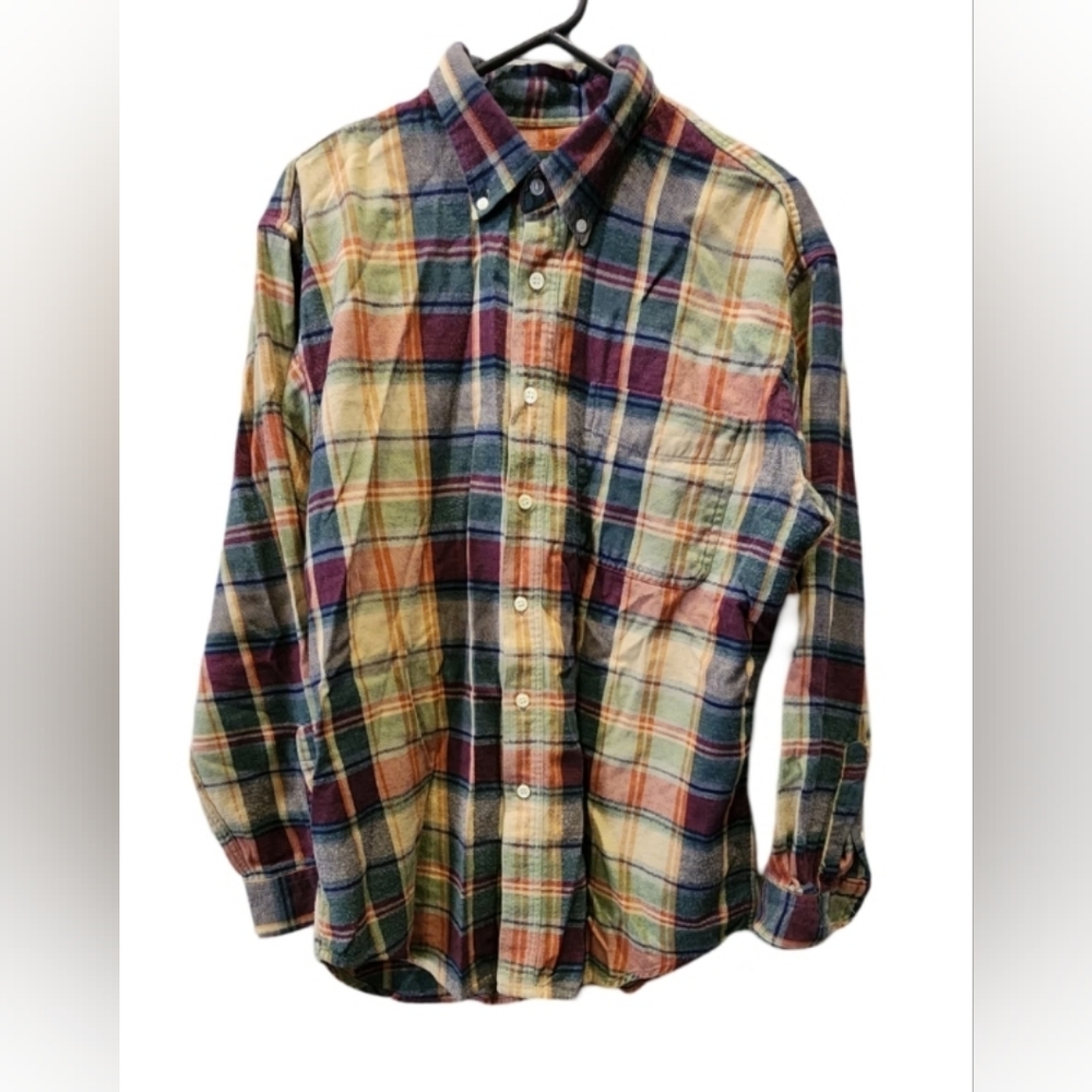 Men's J. Crew plaid flannel, size L